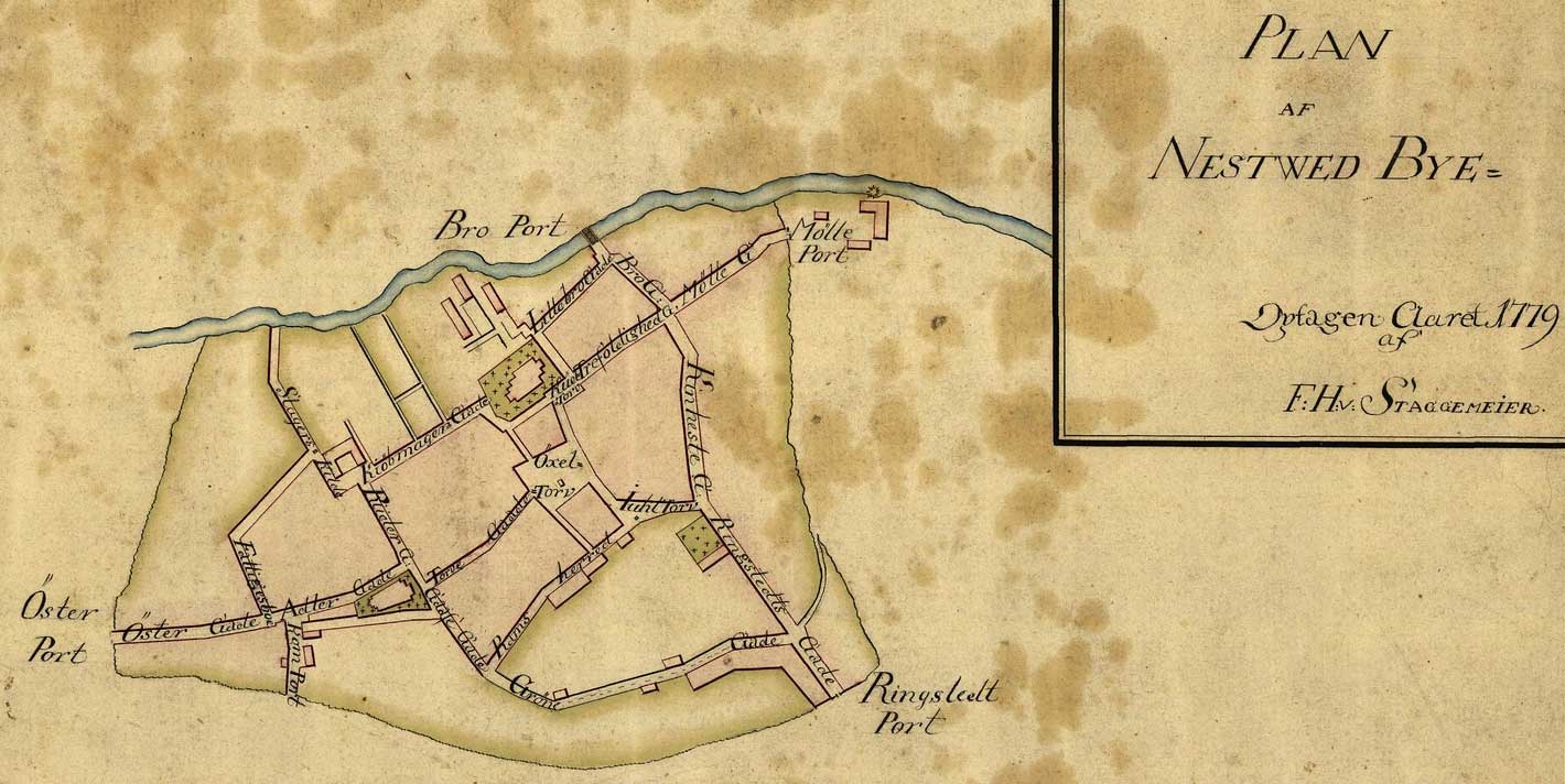 kort over Nstved 1779